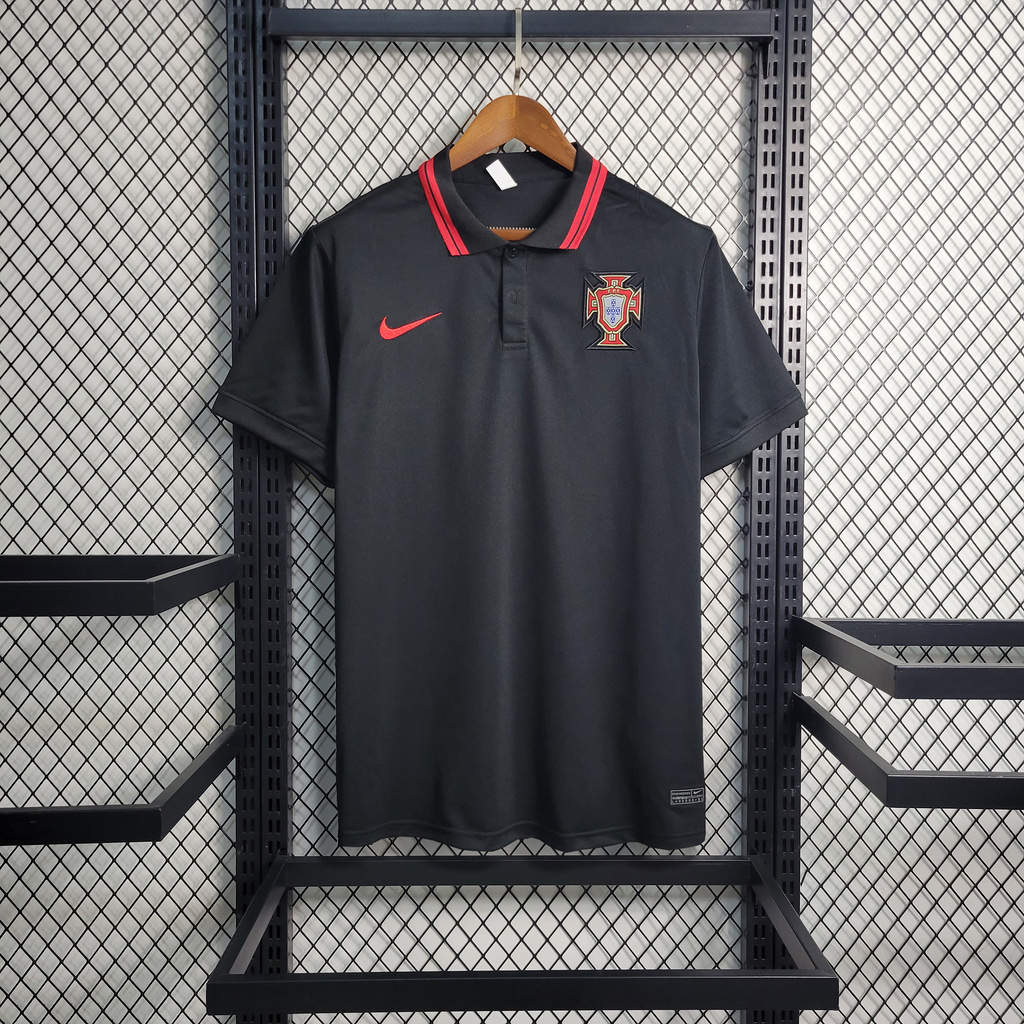 Portugal 23-24 Black Polo Shirt